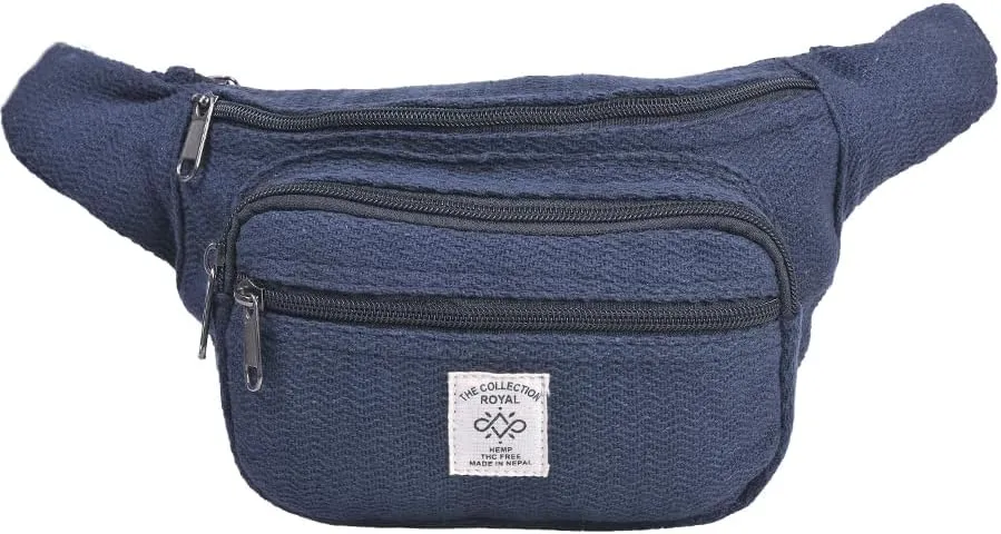 THE COLLECTION ROYAL Himalayan Hemp and Cotton Fanny Pack, Eco-friendly, Boho, Hippie Fanny Pack, Waist Belt, Travel Utility Belt
