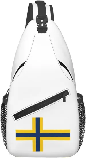 The Swedish Finnish Flag Crossbody Bags For Women Men Chest Backpack Gym Shoulder Bag Travel Outdoor Sports Casual Crossbody Bags