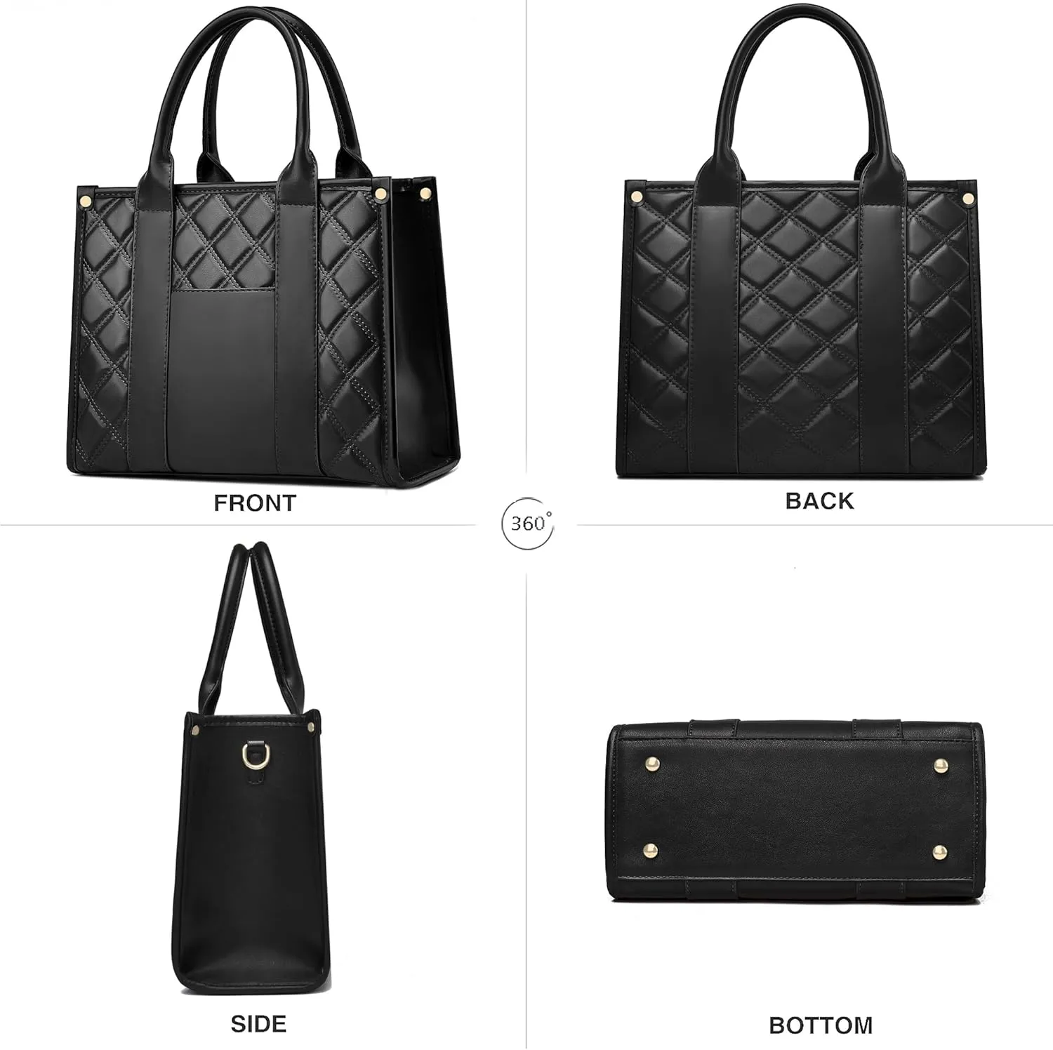 The Tote Bag Crossbody Purses for Women Shoulder Bag Handbags PU Leather Top Handle Bags with zipper