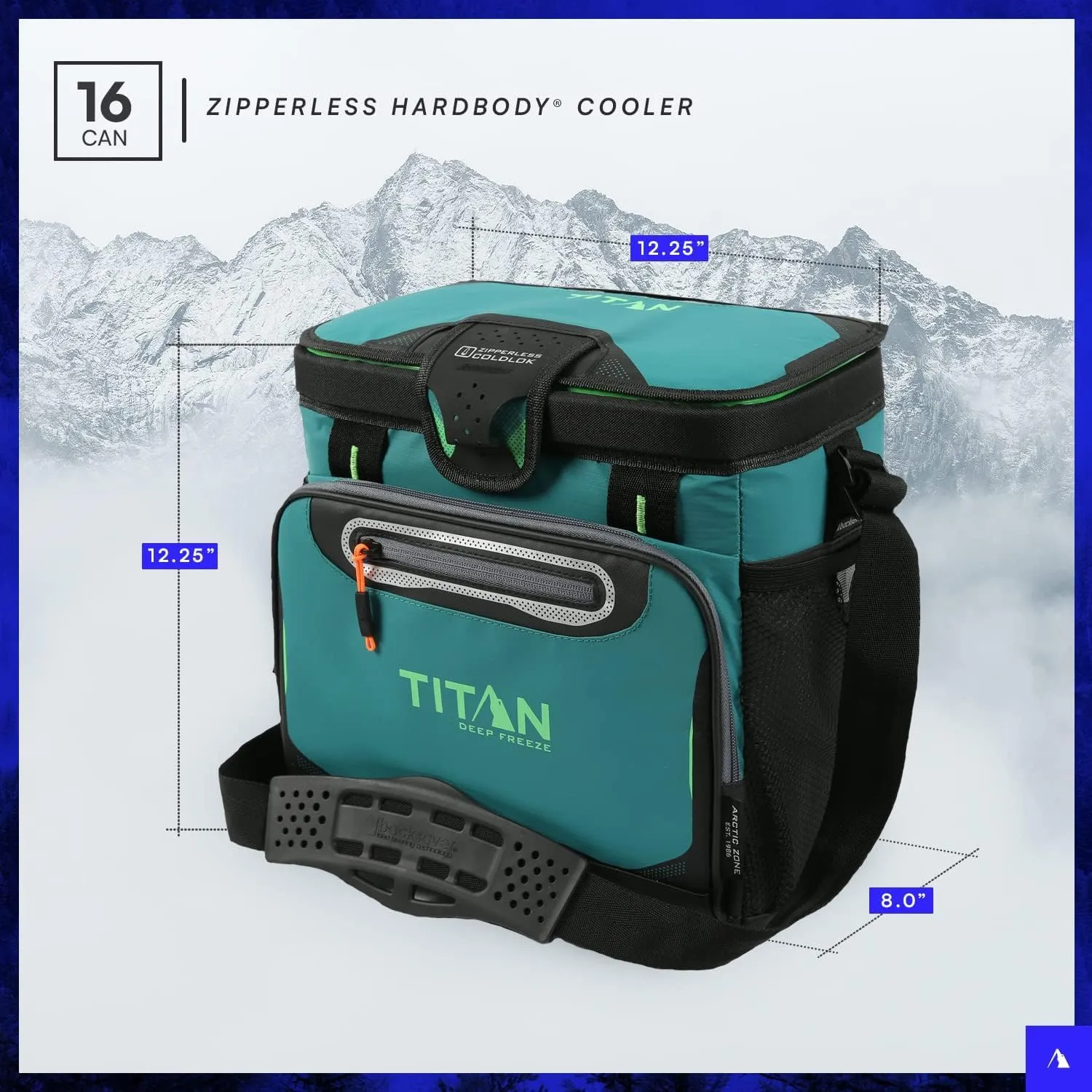 Titan Deep Freeze Coolers - Zipperless Hardbody Cooler - Deep Freeze Insulation, HardBody Liner, and SmartShelf