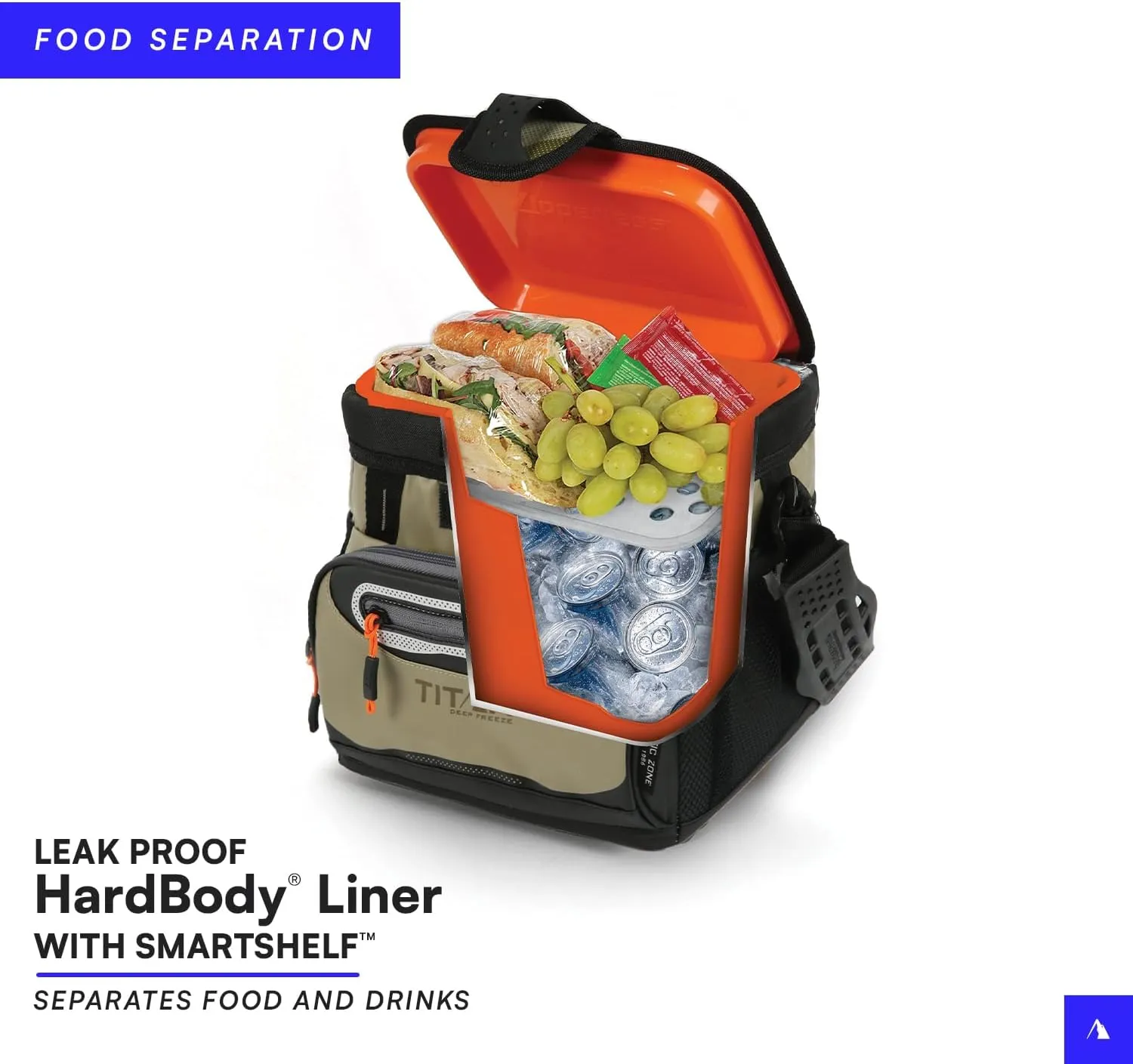 Titan Deep Freeze Coolers - Zipperless Hardbody Cooler - Deep Freeze Insulation, HardBody Liner, and SmartShelf
