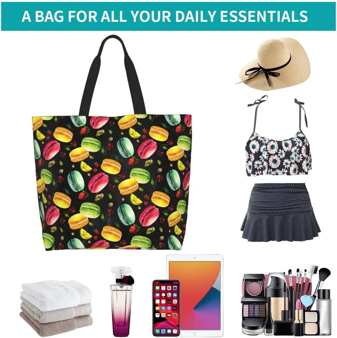 Tote Shoulder Bag Large Durable Handbag Lightweight Stylish for Daily Use-19.7x15.7x5.9 Inch