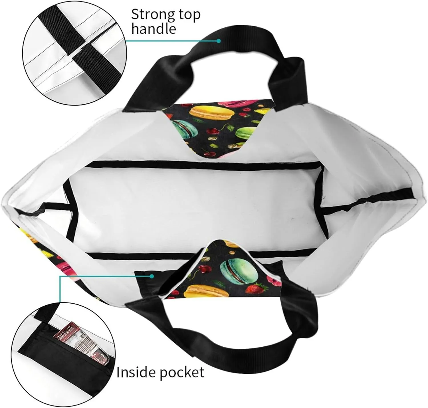 Tote Shoulder Bag Large Durable Handbag Lightweight Stylish for Daily Use-19.7x15.7x5.9 Inch