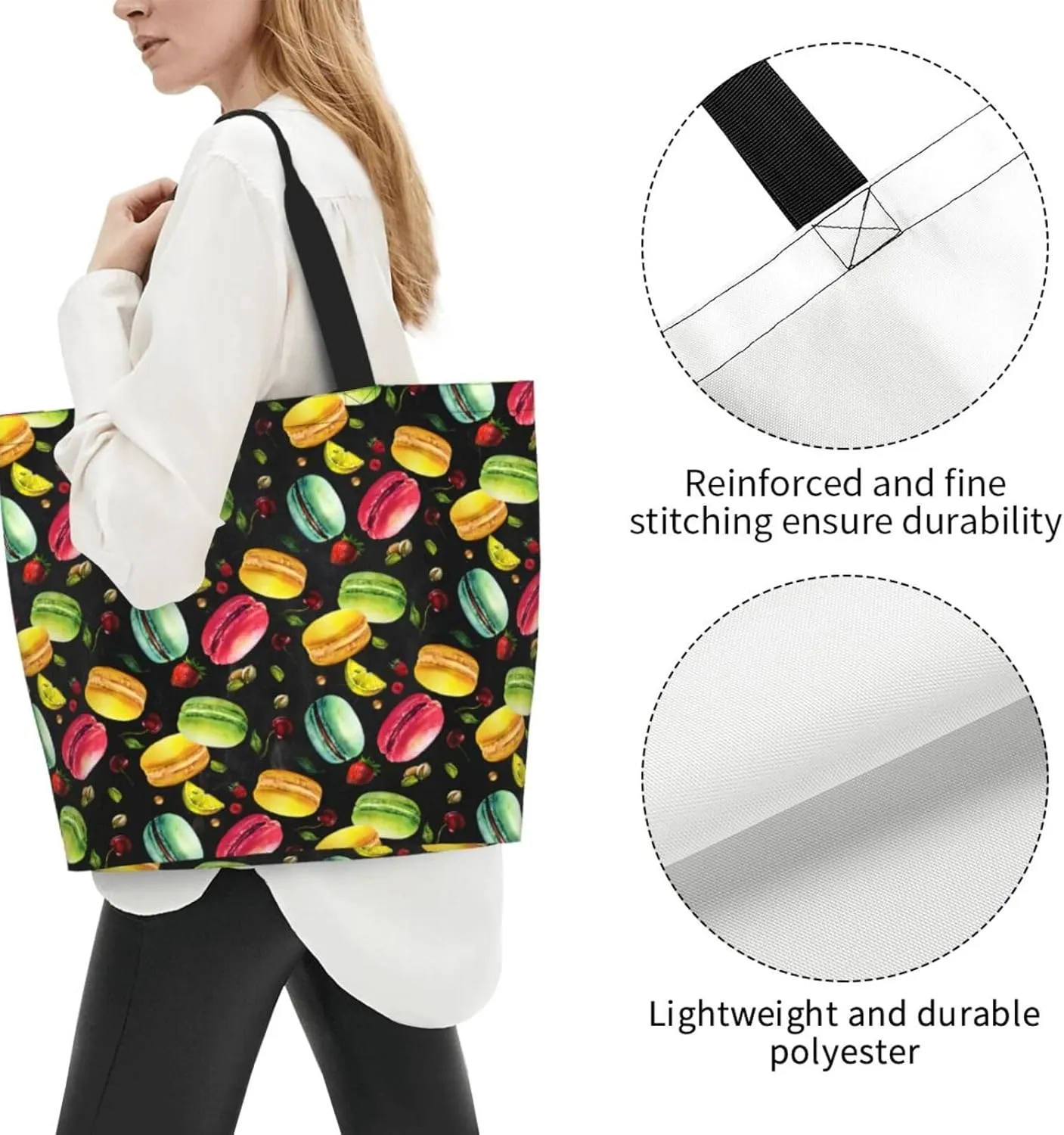 Tote Shoulder Bag Large Durable Handbag Lightweight Stylish for Daily Use-19.7x15.7x5.9 Inch