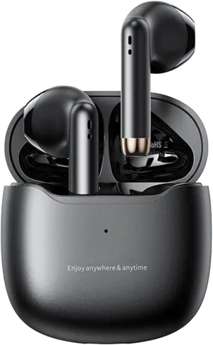 True Wireless Earbuds Bluetooth 5.3 with Microphone for Working Out Noise Canceling Blue Tooth Ear Buds Deep Bass TWS Wireless Earphones with Charging Case in Ear Headphone for iPhone Android Black