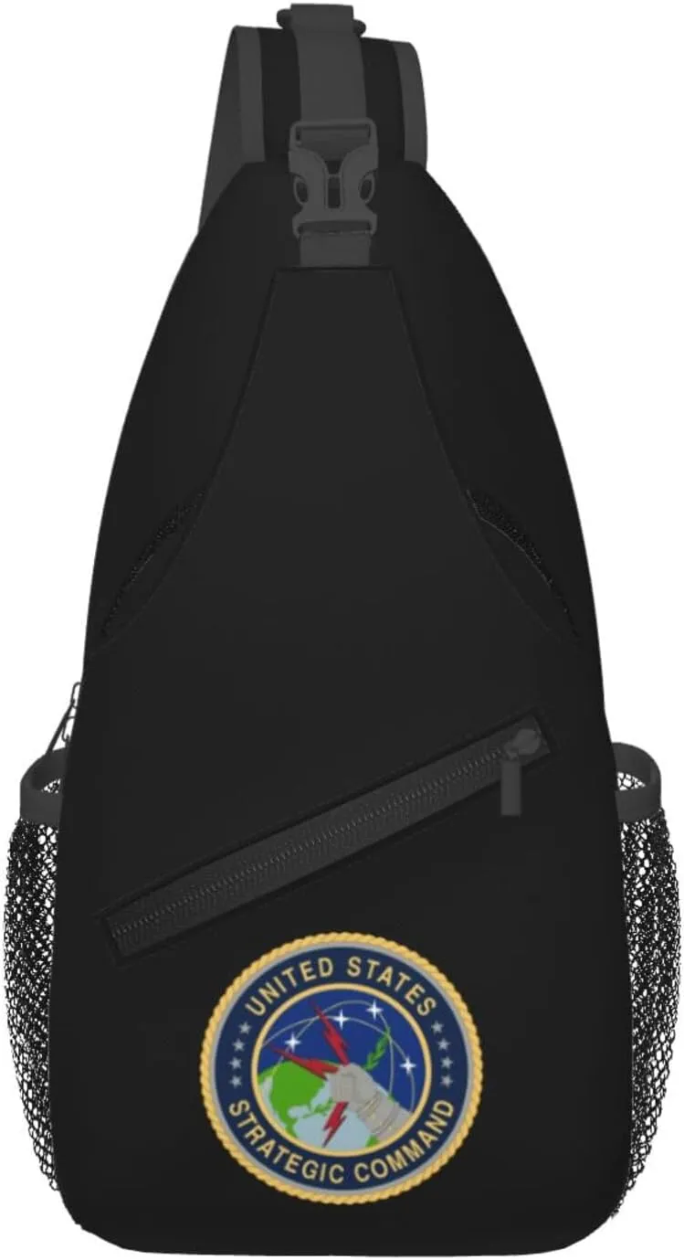 Us Strategic Command Emblem Crossbody Bags For Women Men Chest Backpack Gym Shoulder Bag Travel Outdoor Sports Casual Crossbody Bags