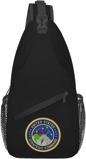 Us Strategic Command Emblem Crossbody Bags For Women Men Chest Backpack Gym Shoulder Bag Travel Outdoor Sports Casual Crossbody Bags