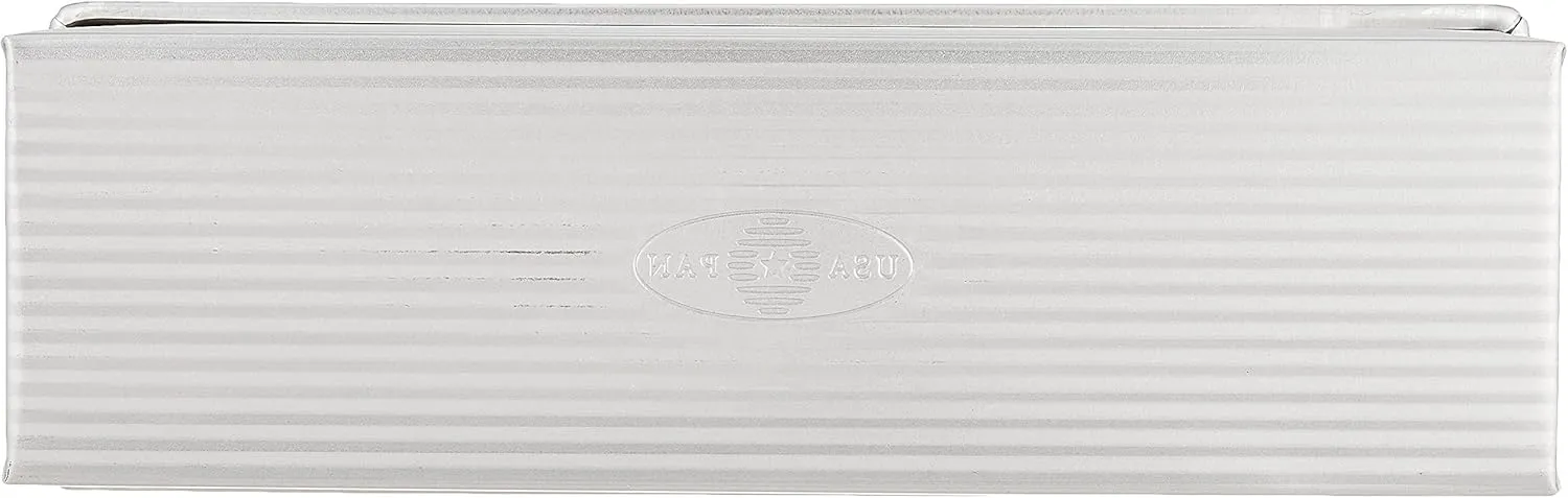 USA Pan Bakeware Pullman Loaf Pan with Cover, 13 x 4 inch, Nonstick & Quick Release Coating, Made in the USA from Aluminized Steel