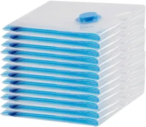 Vacuum Storage Bags,12 Pack (12 Medium Bags) Zip Seal Space Saver Bag for Travel Clothes,Blanket,Duvets,Pillows,Comforters