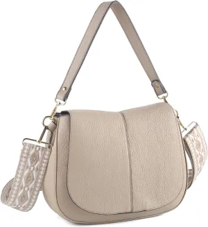 Vegan Leather Hobo Purses, Crossbody Bags for Women, Shoulder Handbags with Wide Strap