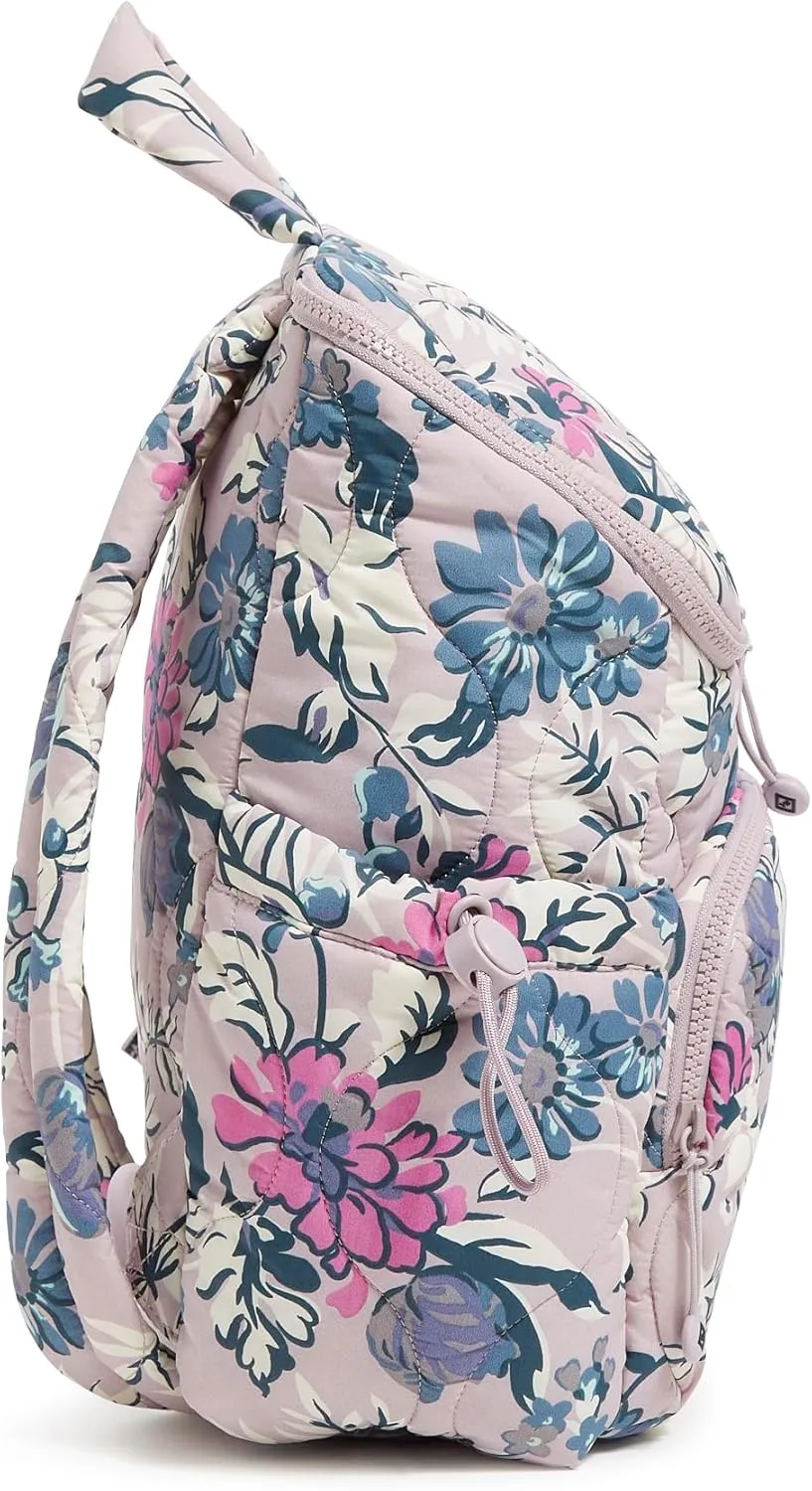 Vera Bradley Women's Featherweight Backpack Bookbag, Fresh-Cut Floral Lavender, One Size