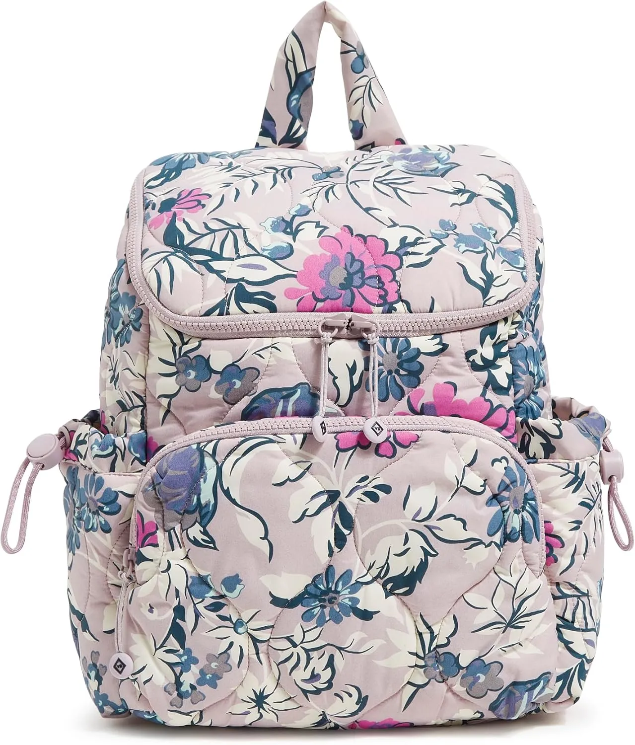 Vera Bradley Women's Featherweight Backpack Bookbag, Fresh-Cut Floral Lavender, One Size
