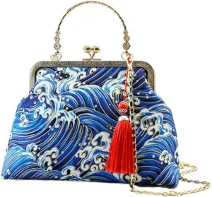 Vintage Evening Chain Handbag with Embroidered for Women Chinese Purse Crossbody Evening clutch bag