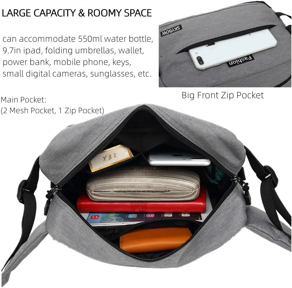 Waist Pack Bag Large Fanny Pack for Men&Women Waterproof Outdoor Casual Hip Bag Bum Bag work Traveling Hiking Cycling (GREY)