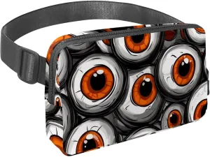 Waist Pack for Women Men, Outdoor Waist Bag Fanny Pack, Slim Running Belt Bum Bag for Walking Jogging Hiking Traveling Workout - Seamless Eyeballs
