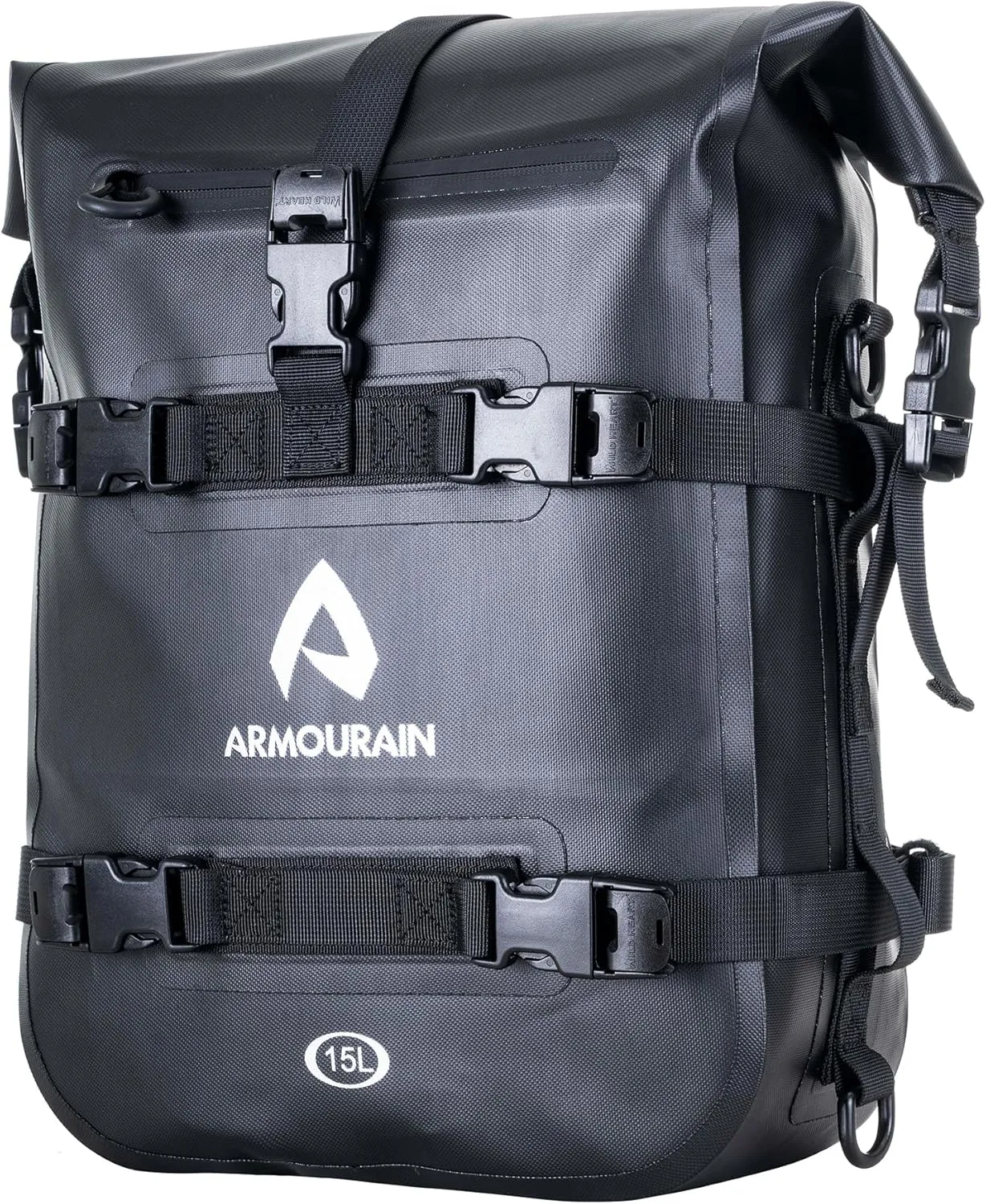 Waterproof Motorcycle Crash Bar Bag 15L Motor Sissy Bar Luggage Bag Motorcycle Rear Seat Bag Tool Bag Dry Bag with Shoulder Strap