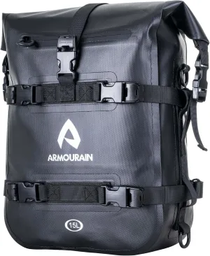 Waterproof Motorcycle Crash Bar Bag 15L Motor Sissy Bar Luggage Bag Motorcycle Rear Seat Bag Tool Bag Dry Bag with Shoulder Strap