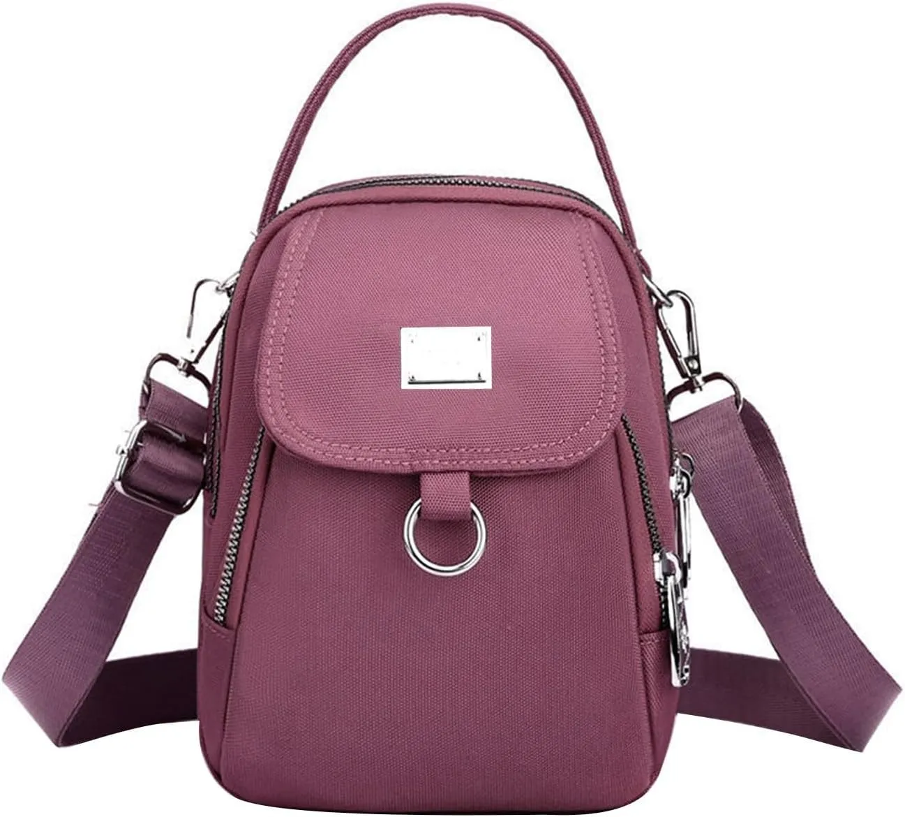 Waterproof Women Crossbody Bag Nylon Messenger Bags Simple Purse for Work, Multi-pocket Storage Shoulder Handbag