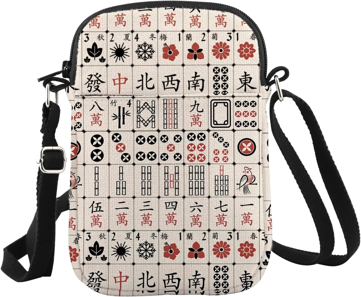 WCGXKO Classical Game Inspired Crossbody Bag Chinese Game Gift Gambling Gift for Game Lover