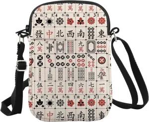 WCGXKO Classical Game Inspired Crossbody Bag Chinese Game Gift Gambling Gift for Game Lover