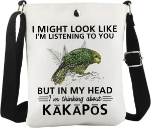 WCGXKO Kakapos Gift Kakapos Lover Gift New Zealand Bird Gift NZ gift Kakapos Crossbody Bag