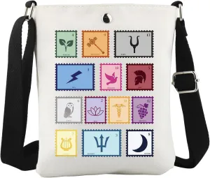 WCGXKO Percy Movie Gift Ancient Greek Inspired Crossbody Bag Greek Mythology Gifts Camp Half-Blood Charm Gift