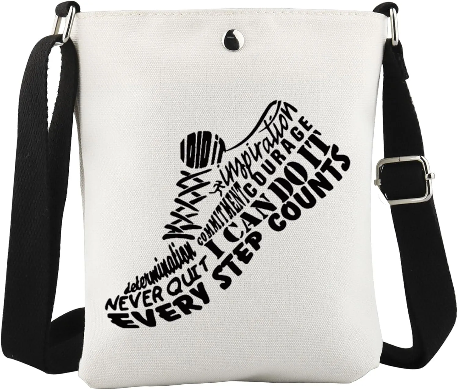 WCGXKO Runner Quotes Crossbody Bag Jogger Shoe Gift Jogger Inspirational Gift Motivational Gift