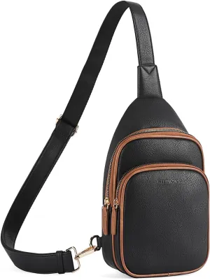 WESTBRONCO Sling Bag for Women Small Nylon Fanny Pack Lightweight Large-capacity Crossbody Bags