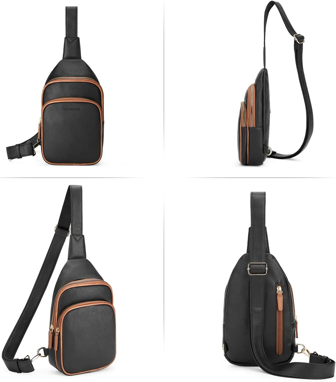 WESTBRONCO Sling Bag for Women Small Nylon Fanny Pack Lightweight Large-capacity Crossbody Bags