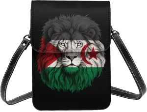 Western Sahara The Western Saharans Lion Flag Small Crossbody Bag Is A Shoulder Bag Designed For Women And Girls Cell Phone Crossbody Wallet Purses With Card Slots Adjustable Strap