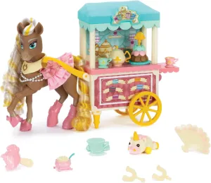 Wild Manes Horse Toys Cherie’s Tea and Treats Cart Playset with Cherie Horse Doll Figure, Includes Brush and Play Accessories