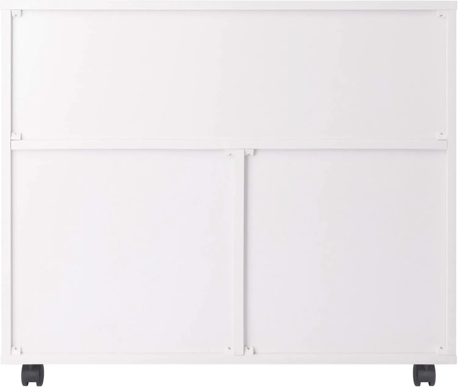 Winsome Halifax Storage Mobile Cabinets, 1 Door, 3 Drawers, 2 Wide Drawers, for Home Office, White