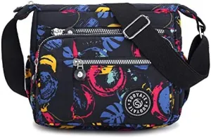 Women Shoulder Handbag Roomy Multiple Pockets Bag Ladies Crossbody Purse Tote Top Handle Satchel (Abstract Painting)