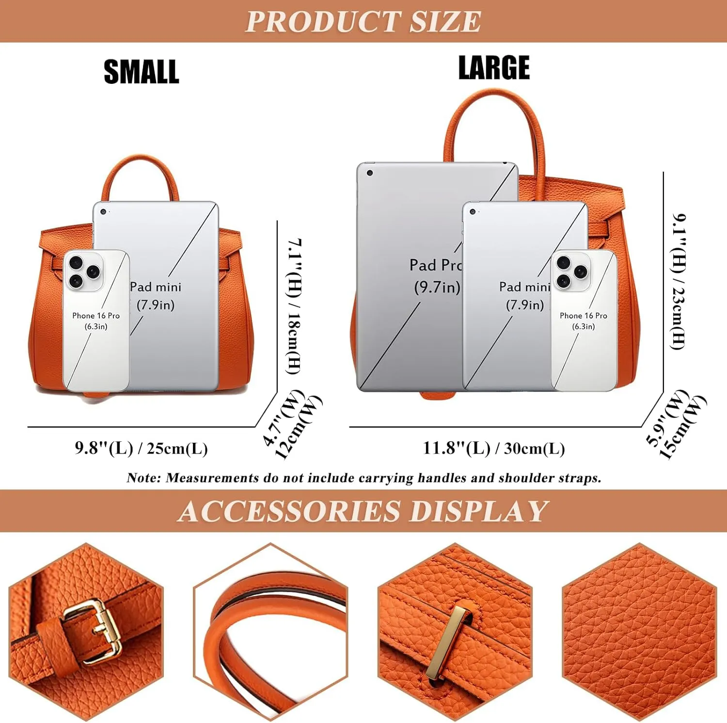 Women's Genuine Leather Tote Bag - Large Multi-Functional Handbag, Convertible Crossbody Shoulder Purse for Work Travel