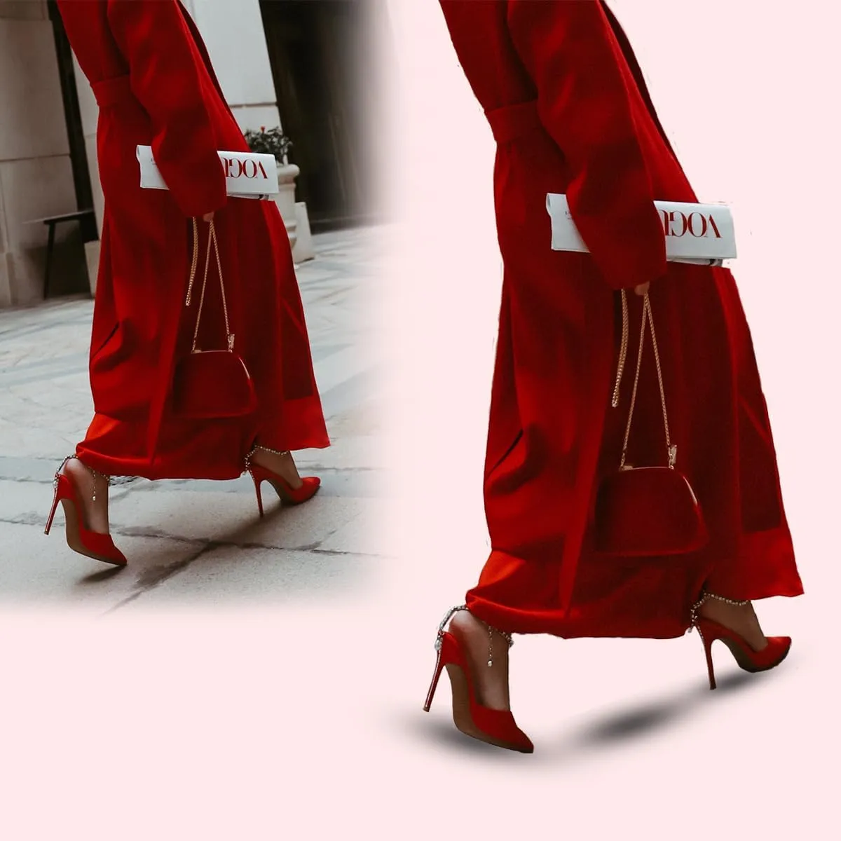 Women's Heeled Sandals Crystal Chain Ankle Straps Rhinestones Buckle High Heels Stiletto Slip On Wedding Party Satin Dress Shoes 3.9 IN