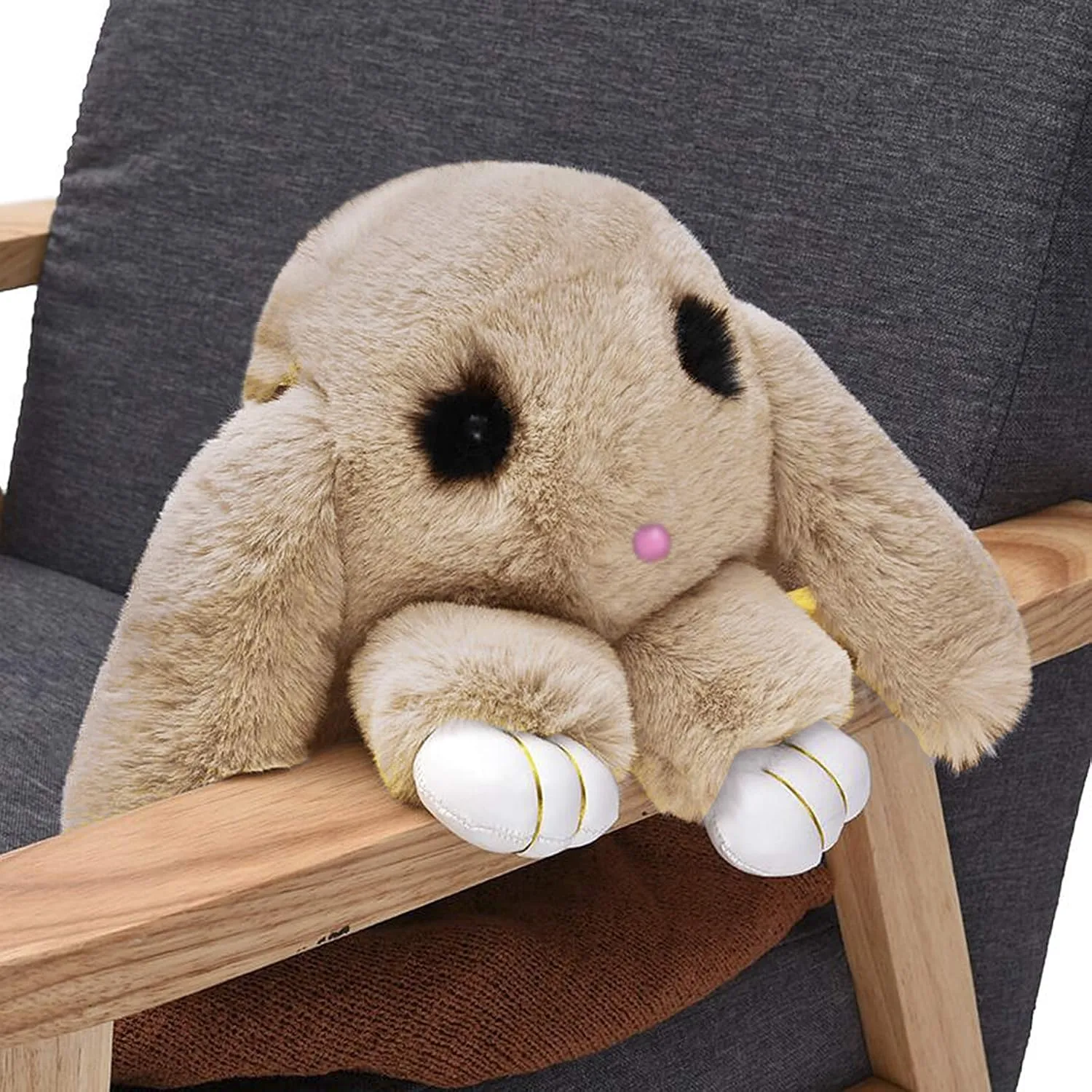Womens' Plush Cartoon Rabbit Shaped Fluffy Crossbody Faux Fur Bunny Hare Shoulder Bag Knapsack Travel Sling Bag