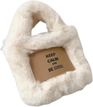 Women's Plush Handbag, Cute Fluffy Small Crossbody Bag