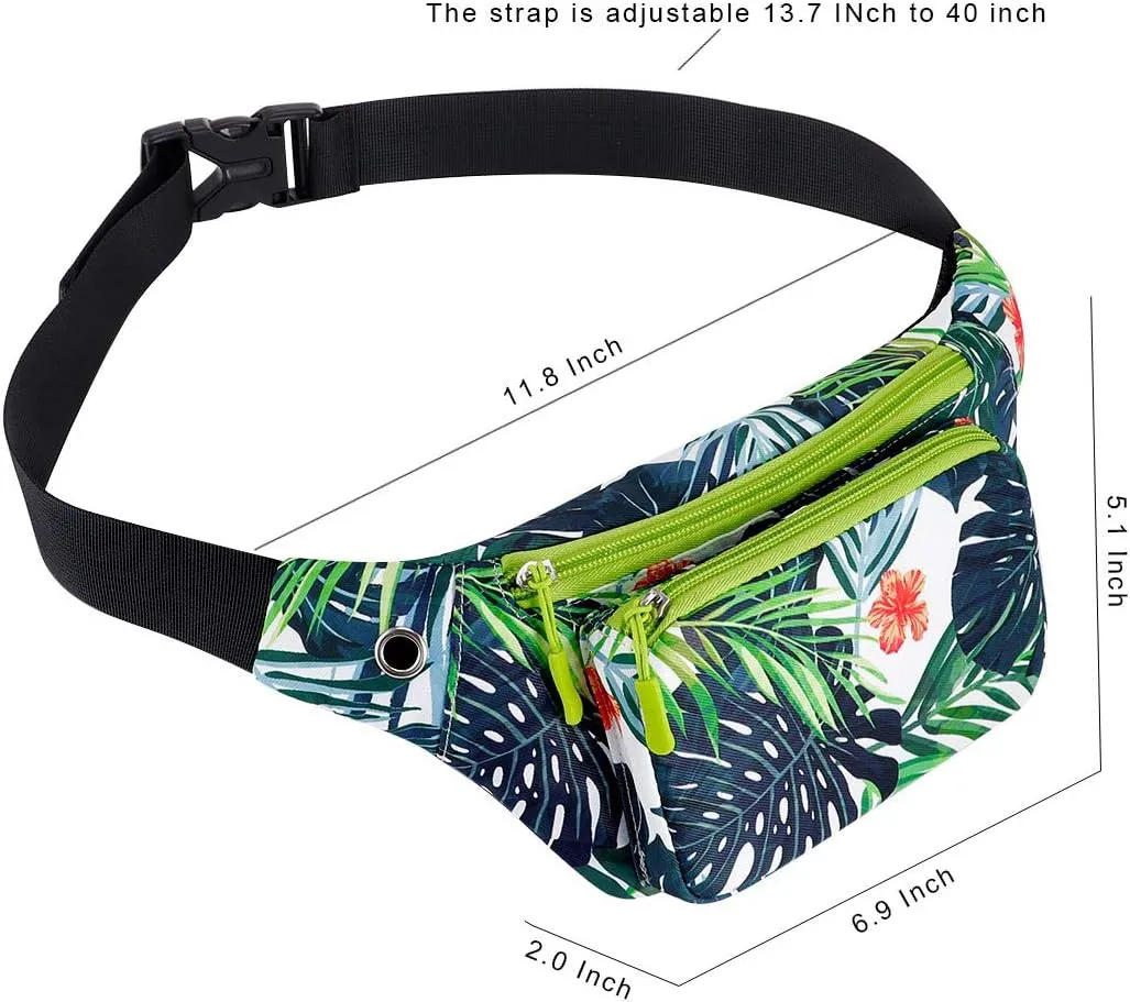 XEYOU Unisex Running Waist Pack with Adjustable Buckles, Lightweight Waist Bag for Sports, Hiking, Dog Walking Fanny Pack Belt Can Hold Passport, Money, Cellphone
