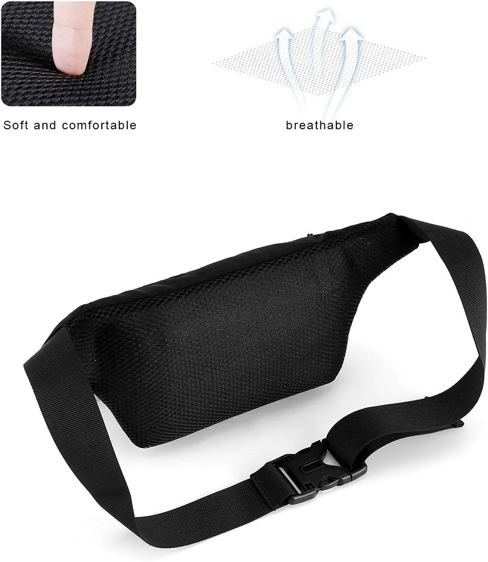 XEYOU Unisex Running Waist Pack with Adjustable Buckles, Lightweight Waist Bag for Sports, Hiking, Dog Walking Fanny Pack Belt Can Hold Passport, Money, Cellphone