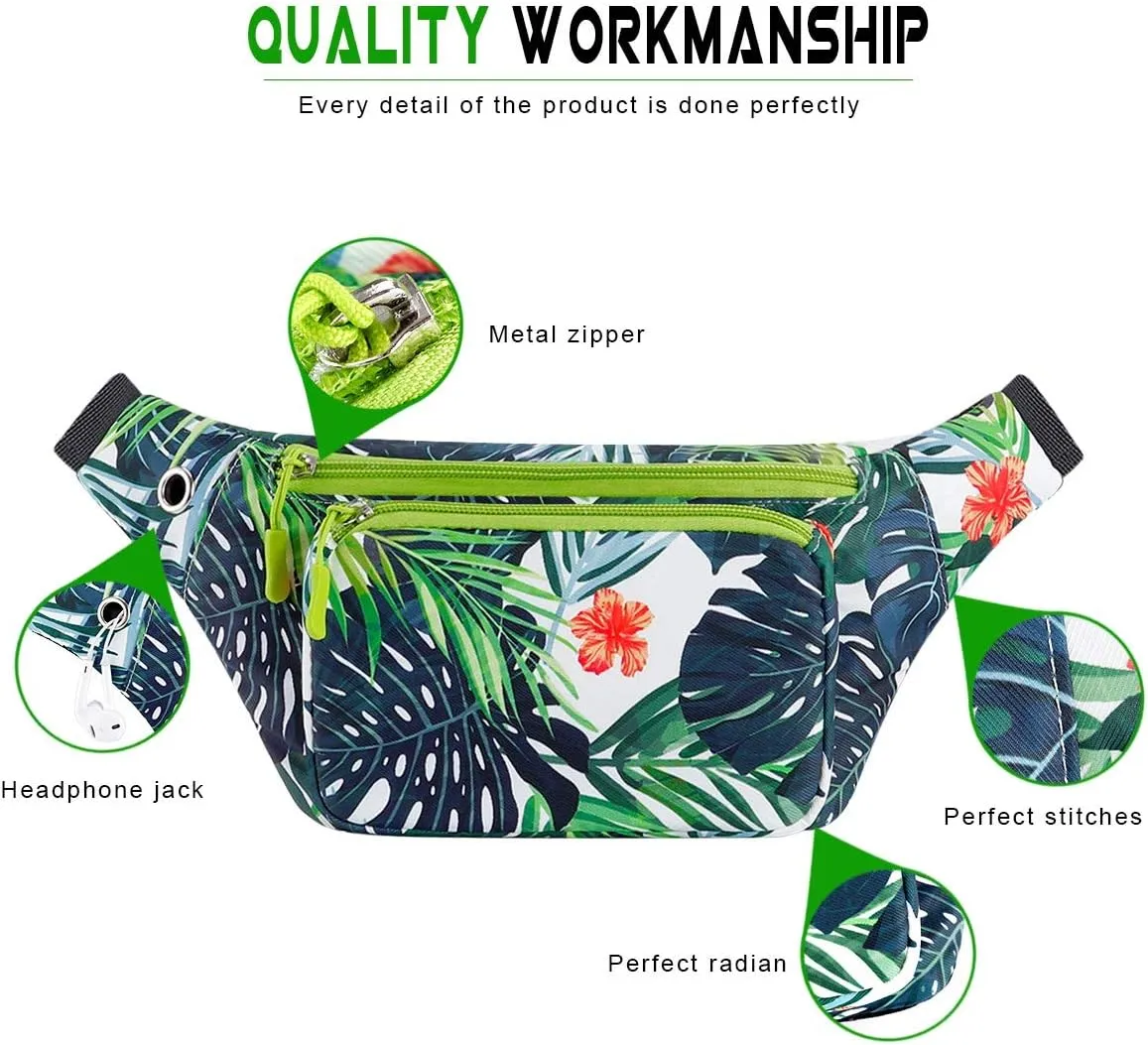XEYOU Unisex Running Waist Pack with Adjustable Buckles, Lightweight Waist Bag for Sports, Hiking, Dog Walking Fanny Pack Belt Can Hold Passport, Money, Cellphone