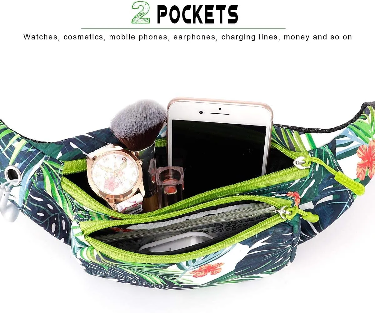 XEYOU Unisex Running Waist Pack with Adjustable Buckles, Lightweight Waist Bag for Sports, Hiking, Dog Walking Fanny Pack Belt Can Hold Passport, Money, Cellphone