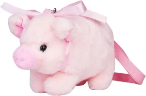 Ximimark 1 pcs Cute Plush Pig Crossbody Bag, Pink Kawaii Doll Shoulder Bag, Sweet Handbag Purse