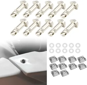 Xitomer 19mm Universal Quick Release Fasteners/Fairing Bolts Studs/Quarter Turn with Clips 1/4 Turn Quick Release Fit for Race Fairings (19mm,Silver)
