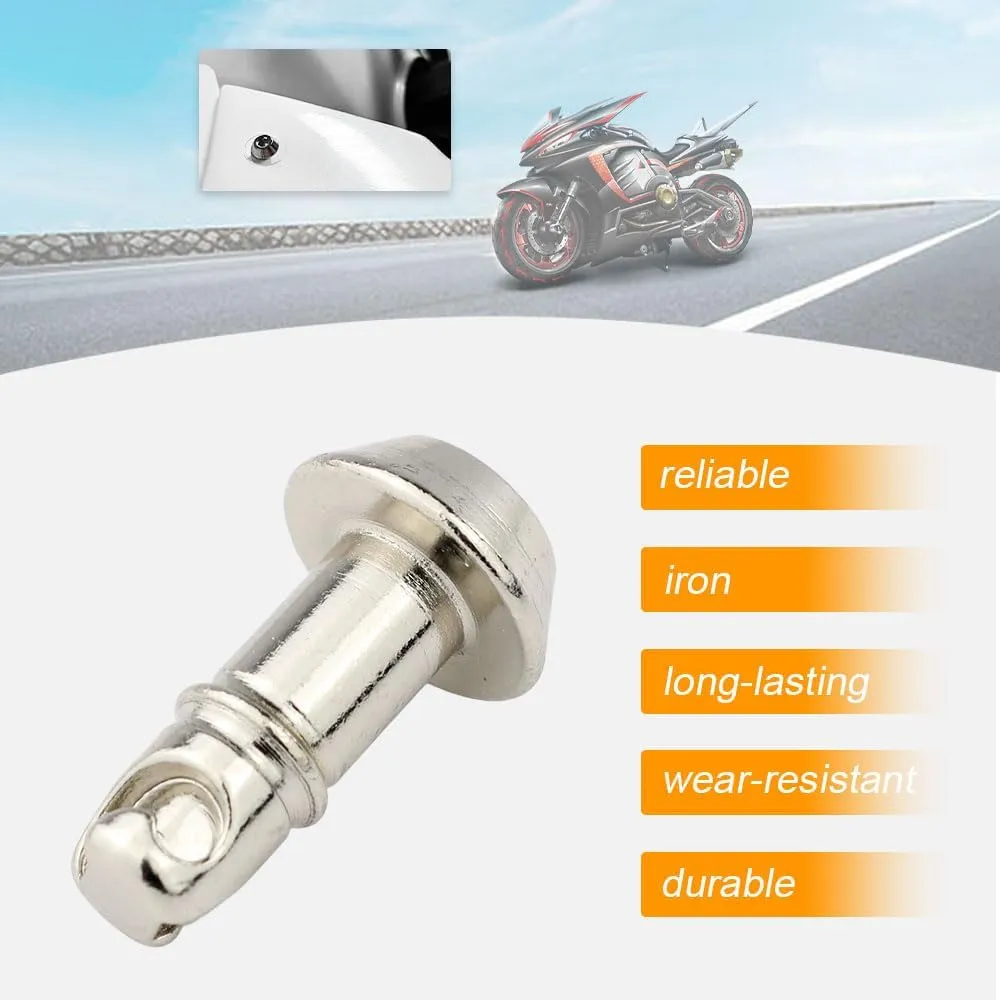 Xitomer 19mm Universal Quick Release Fasteners/Fairing Bolts Studs/Quarter Turn with Clips 1/4 Turn Quick Release Fit for Race Fairings (19mm,Silver)