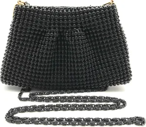 XXX-Small Women Clutch Metal Beaded Mesh Evening Purse