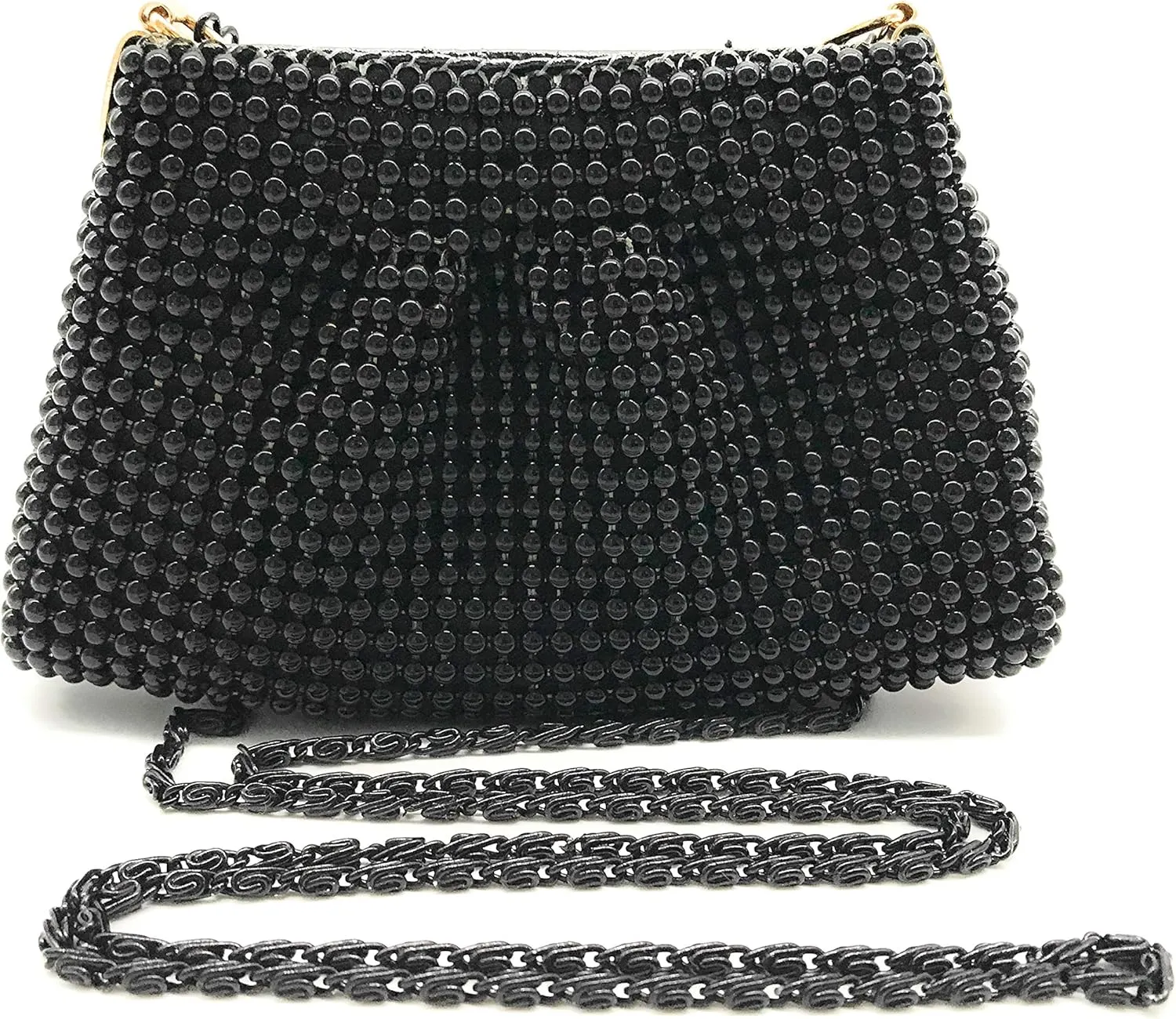 XXX-Small Women Clutch Metal Beaded Mesh Evening Purse
