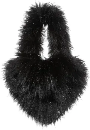 YXCFEWD Furry Heart Shaped Crossbody Bag for Women - Plush Y2K Handbag with Soft Shoulder Strap