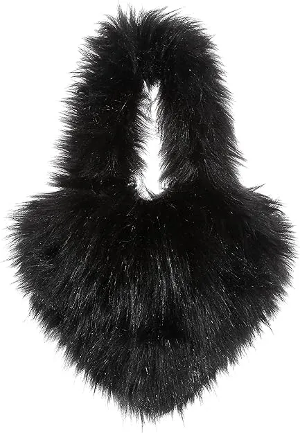 YXCFEWD Furry Heart Shaped Crossbody Bag for Women - Plush Y2K Handbag with Soft Shoulder Strap