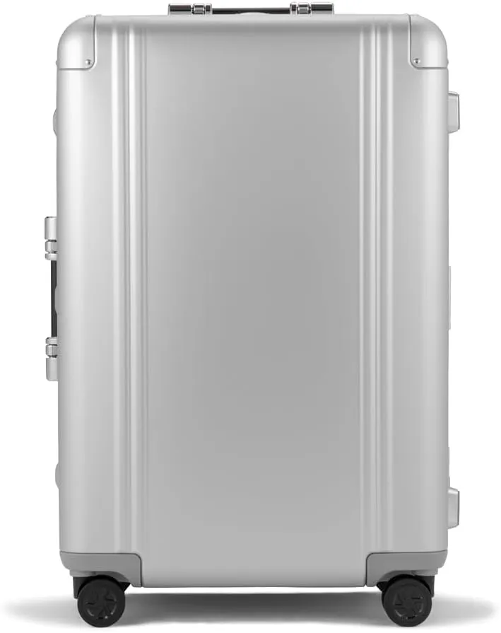 ZERO Halliburton Classic Aluminum 3.0 Large Zipperless Luggage, Hardside Check-in, Four Wheels, Auto-Return Pull Handle, Double Latch Locks- TSA Accepted, Interior Divider, 28-Inch, 88L, Silver
