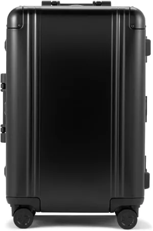 ZERO Halliburton Classic Aluminum 3.0 Medium Zipperless Luggage, Hardside Suitcase with Wheels, Auto-Return Pull Handle, Double Latch Locks- TSA Accepted, Interior Divider, 24-Inch, 59L, Silver